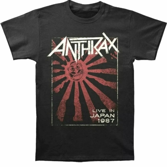 ANTHRAX T-Shirt Live in Japan  1987ADULT SIZE 2XL black - rock tee heavy metal - Picture 1 of 1